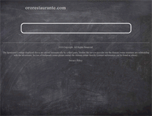 Tablet Screenshot of ororestaurante.com